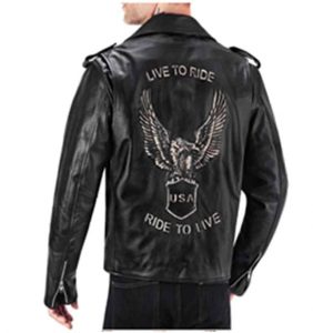 Leather Motorcycle Jacket for Men