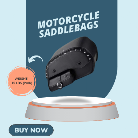 VikingBags Dweller Large Side Pocket Studded Leather Motorcycle Saddlebags