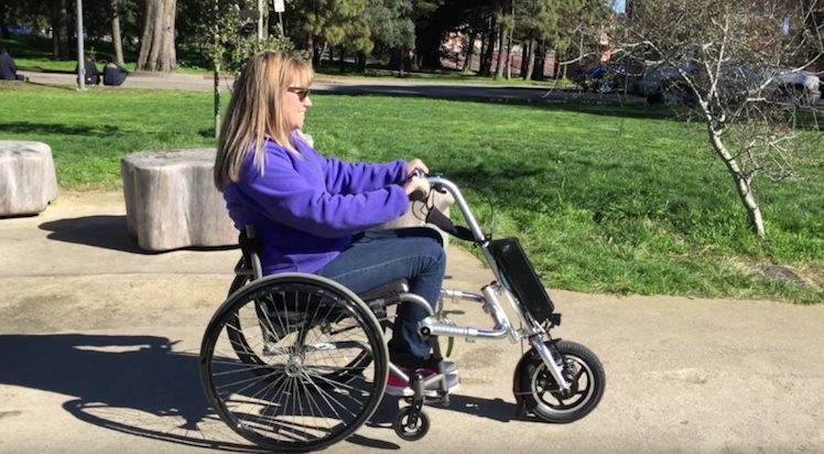 Scooter Attachment makes Wheelchair Faster than Ever